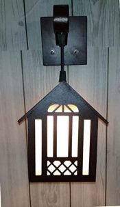 Wooden Hut Shape Wall Light Lamp/Wall Mount Lamp for Home Livingroom, Bedroom, Balcony/Restaurant/Office/Hotels (Pack of 2)