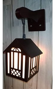 Wooden Hut Shape Wall Light Lamp/Wall Mount Lamp for Home Livingroom, Bedroom, Balcony/Restaurant/Office/Hotels (Pack of 2) - Image 3