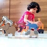 10 Piece Wooden Wild Animals/Forest Animals/Classic Toy for Pretend Play/Educational Balancing Toy - Image 2