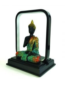 Multicolor 10.5 Inch Palm Buddha Statue Led Lamp Decorative Set for Home Décor - Image 5
