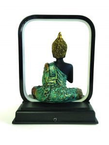 Multicolor 10.5 Inch Palm Buddha Statue Led Lamp Decorative Set for Home Décor - Image 4