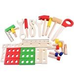 Wooden Carpenter Tool Box Children Portable Educational Construction Toys for Kids (Multi-Color) - Image 2