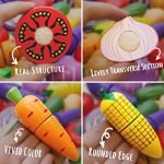 Wooden Play Food for Kids Kitchen toys for toddlers Cutting Pretend Toy Food wooden Fruits Vegetables Gift for Boys Girls Educational Toys - Image 6