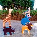 10 Piece Wooden Wild Animals/Forest Animals/Classic Toy for Pretend Play/Educational Balancing Toy - Image 3