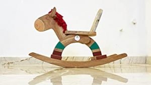 Rocking Horse | Pure Neem Wooden Swinging Horse Toy for Kids of Age 1 to 5 Years | for Balance & Coordination - Image 4