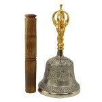 Brass Tibetan Om Bell Fengshui Vastu Meditation Healing Spiritual Gifting Handicraft Product for Home, Office & Buddhist Temple (Big Size)